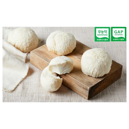 국내산 친환경무농약 노루궁뎅이 버섯(4입) 1팩 3팩 5팩