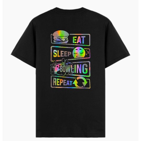볼링크루 - 볼링 티셔츠 홀로그램 볼링인생 볼링크루 bowling crew 메쉬 기능성 면티 단체 팀복 제작