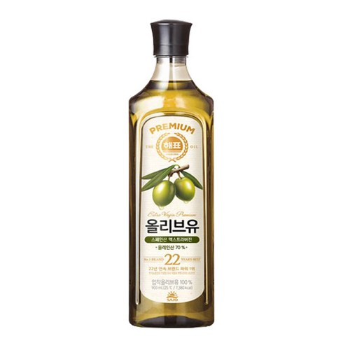 해표 압착 올리브유, 900ml, 1개