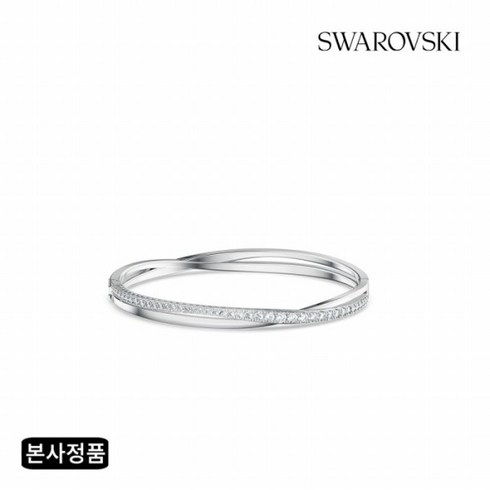 [스와로브스키] [/본사정품] Twist Rows 뱅글 로듐 팔찌 M 5565210