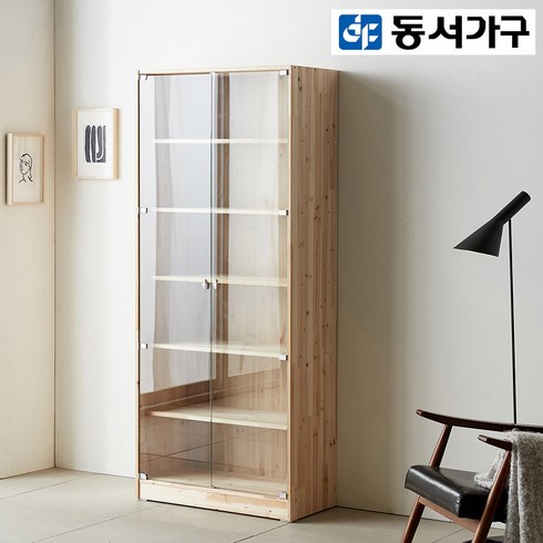 동서가구 라스카 삼나무 원목 750 오픈장식장 DF912084-2, 내추럴