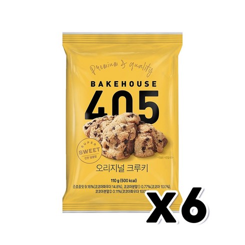405 오리지널 크루키 베이커리빵 110g x 6개, 단품