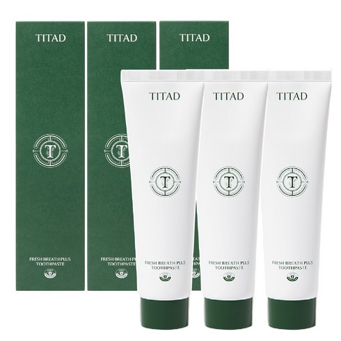 티타드 프레시 브레스 플러스 치약, 180g, 3개