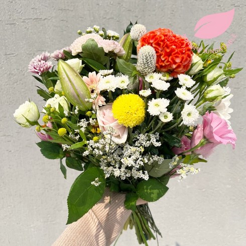 정아네식탁 생화 농장 꽃정기구독 택배 꽃다발 대형, 꽃다발대형+포장