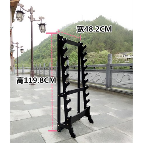 검도도장 체육관 일본도진검 검좌대 거치대 장검 롱소드 도검 보관렉, MDF 삼각형 10단 소드 랙