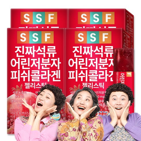 순수식품 진짜 석류 저분자 콜라겐 젤리 스틱, 300g, 4개