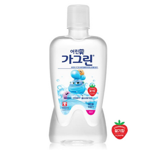 어린이가글 - 가그린 어린이용 구강세정제 딸기향 이미지 랜덤 발송, 380ml, 3개