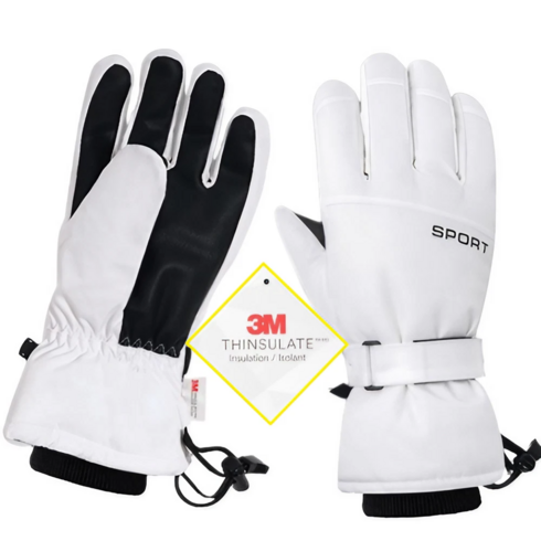 2023년 가성비 최고 스노보드장갑 - 제이엠투 3M 스키 보드 장갑, 화이트 S