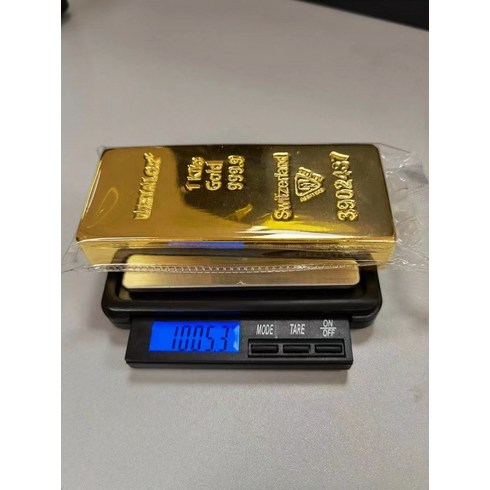 골드바1키로 - Suisse 1kg Gold Bullion Bar 스위스 1000g 순수 구리 내부 999 파인 골드 도금 골드 바 Ingot Co, 02 A Double Thickness