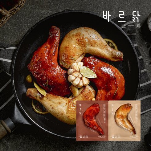 [바르닭] 오븐구이 빅 닭다리 2종 10팩, 맛:2종 혼합 10팩