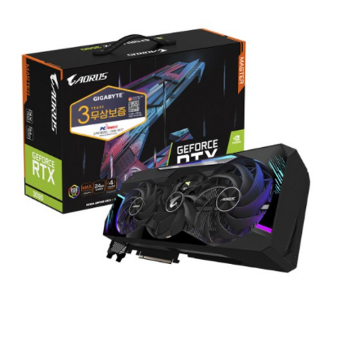 기가바이트 AORUS Master 지포스 RTX 3090 D6X 24GB 그래픽카드 피씨디렉트