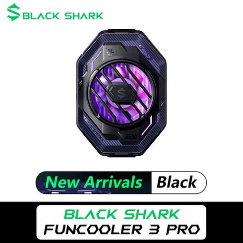 리틀팍스이용권 - Black Shark 자석 FunCooler 3 Pro RGB 조명 냉각 팬 쿨러 앱 제어 ICE 독 지원 안드로이드 및 iOS, 01 Cooler 3Pro Black, 02 FunCooler 3Pro Black, 01 FunCooler 3Pro Black