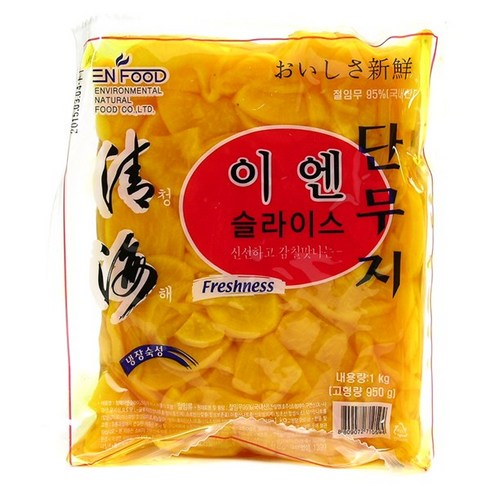 푸드올마켓_ 청해 이엔 슬라이스 단무지 1kg, 1개