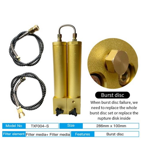 TUXING PCP 공기 압축기 필터 엔진오일-물 분리기 전자 펌프 고압 다이빙 4500PSI, [05] L286mm Normal burst