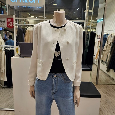 온앤온 라운드넥 사선클로징 자켓 NJW4MJ443(3437746) 백화점