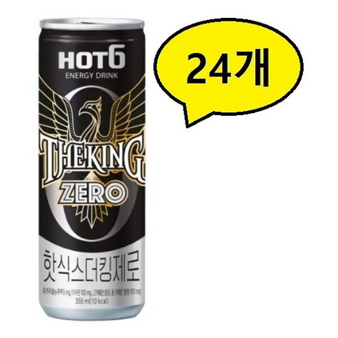 핫식스 더킹 제로 에너지 드링크, 355ml, 24개