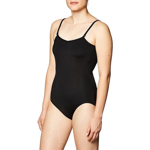 Capezio 여성용 캐미솔 레오타드 및 조절 가능 스트랩 누드 M