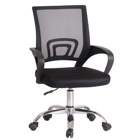 회의용의자 - 메쉬요추 사무실 공부 편한 학생 컴퓨터 회의용 책상 메쉬 사무용 의자, 블랙