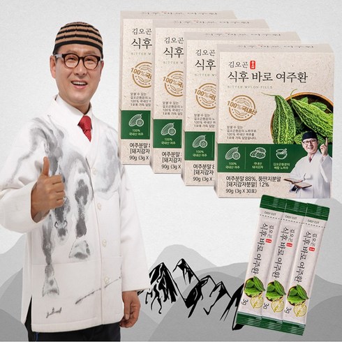 김오곤 원장 식후바로 여주환 국내산 여주 돼지감자 4개월+10포 무료체험분, 90g, 4개