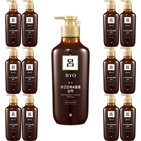 려 흑운 모근강화 볼륨케어 샴푸, 550ml, 3개