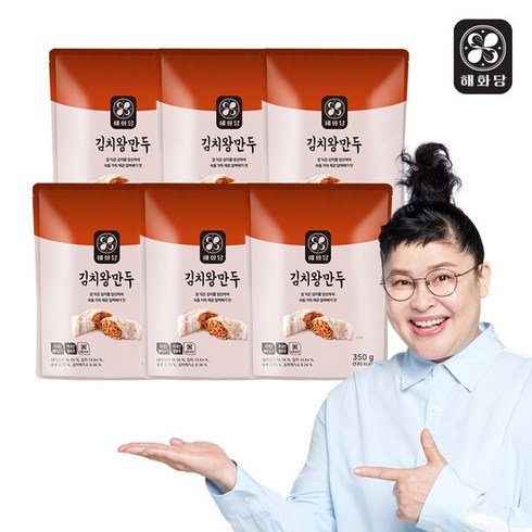 [이영자]해화당 김치왕만두 6팩, 단일속성, 6개, 350g