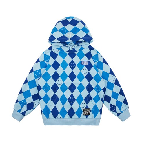 아이스비스킷 ICEBISCUIT 스마일아가일프린트후드티셔츠_IB31TH520 536027