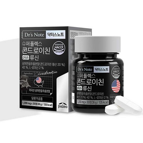 D_팔레오 닥터스노트 콘드로이친 plus 류신 12박스 - 팔레오 닥터스노트 콘드로이친 류신 1200mg x 30정 x 2개, 36g