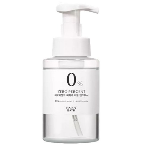 해피바스 제로퍼센트 저자극 버블 핸드워시, 6개, 300ml