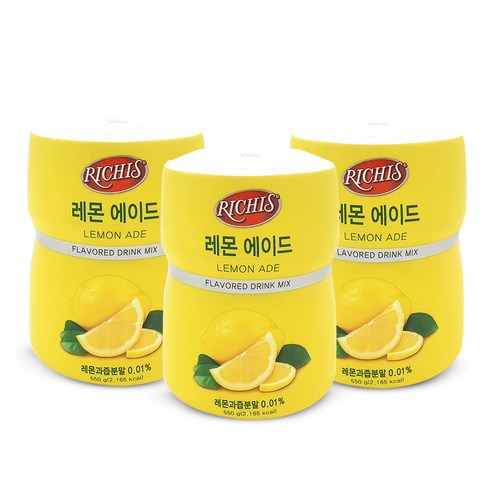 레몬가루 - 리치스 레몬 에이드 분말, 550g, 1개입, 3개