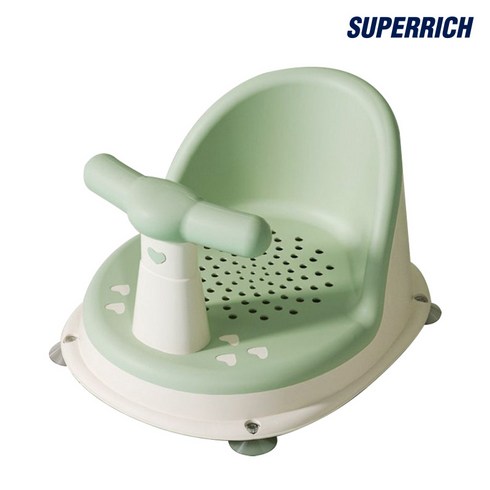 슈퍼리치 아기 목욕의자 유아 목욕의자 신생아 목욕의자 아동 흡착판 범보의자 샴푸의자 놀이의자, BC01-02그린, 1개