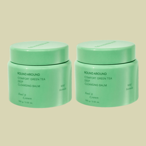 라운드어라운드 컴포트 그린티 딥 클렌징 밤 100g+100g, 클렌징밤 100g 2개