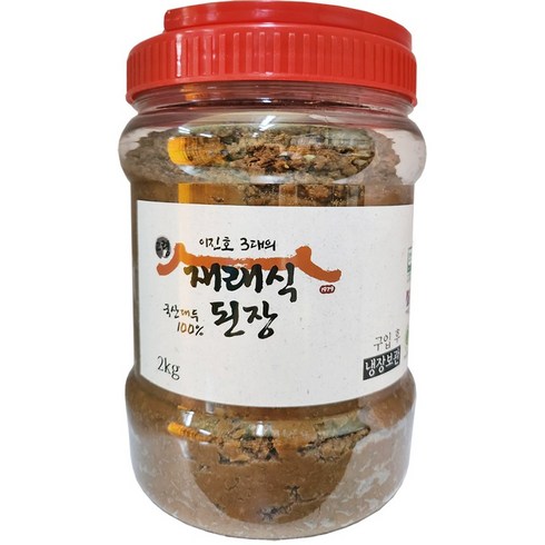 재래식전통시골집된장 - 장현식품 고령 국산 콩 맛있는 재래된장 재래식 된장 찌개용 시골 전통 집된장 2kg, 1개, 된장2kg