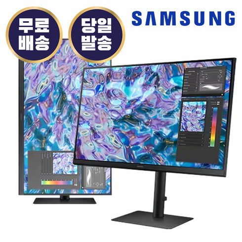 삼성전자 S27B610 IPS 멀티스탠드 삼성모니터 27인치 평면 와이드 IPS QHD 75Hz 피벗 LS27B610EQKXKR