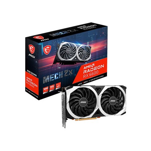 MSI 라데온 RX 6600 메크 2X D6 8GB, RX6600