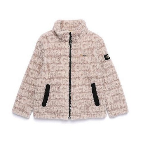 내셔널지오그래픽 키즈 자켓 점퍼 N204KFT920 로고전판 FLEE(리)CE 뽀글이 F-ZIP BEIGE