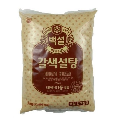 백설 갈색설탕, 3kg, 1개