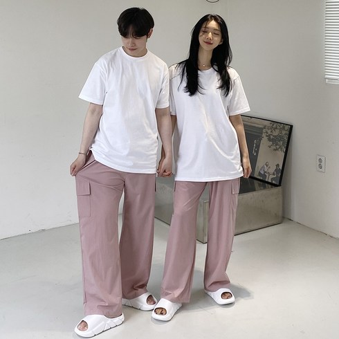 아이스 바스락 카고 와이드팬츠