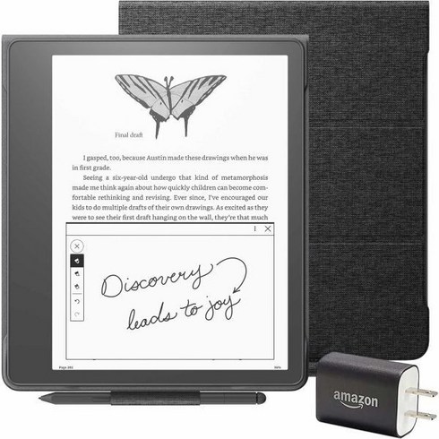 킨들 스크라이브 필수 번들 (64GB) 프리미엄 펜 가죽 커버, Premium Pen, 64 GB_Black