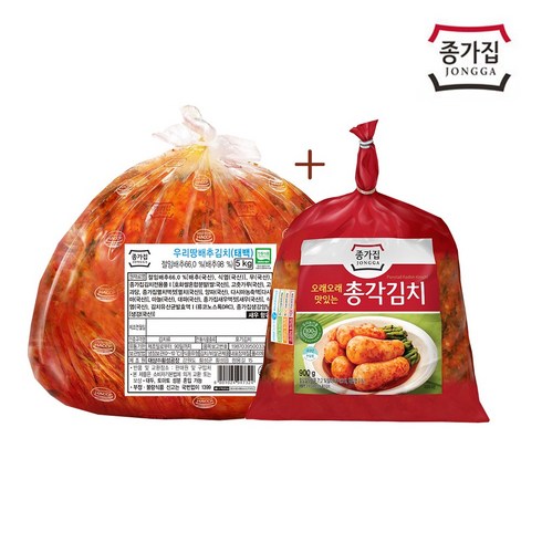 종가집맘씨고운 - (종가집 ) 종가집 태백 포기김치 5kg + 종가집 총각김치900g