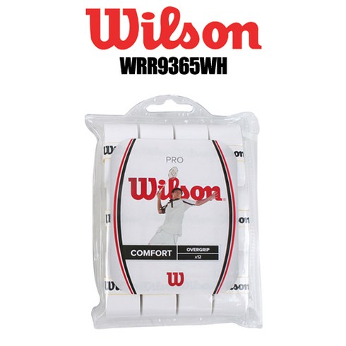 스쿼시테니스 - 윌슨 프로오버그립 WRR9365WH 12개입 (배드민턴 테니스 스쿼시 그립), 12개