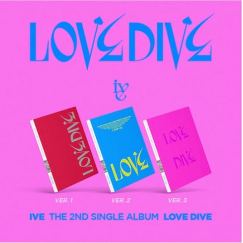 개봉앨범 포토카드 없음 IVE (아이브) 싱글 2집 LOVE DIVE 블루 버전