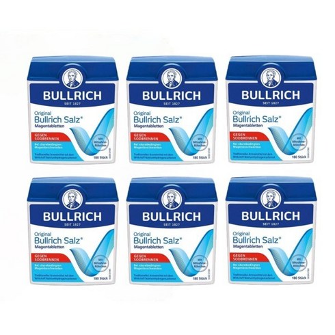 Bullrich Salz 불리히 소금 정제, 6개, 180정