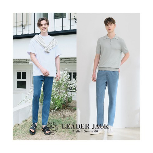 24SS BLUE LINE 텐셀100 데님 썸머 블라우스 2종 - [리더잭] 24SS 텐셀™ 썸머 테이퍼드 남성 데님 2종