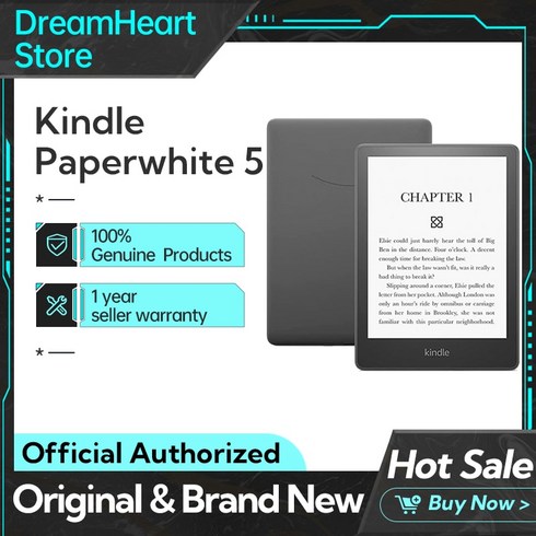 전자책리더기 이북리더기 오리지널 Kindle Paperwhite 5 잉크 스크린 미니 휴대용 방수 스플래시 8 32GB, 만 전자 책 리더, 1.만 전자 책 리더 - Black 32G