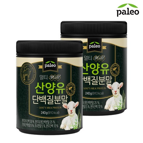 멀티산양유단백질 - 팔레오 멀티 산양유단백질 240g x 2개, 구성:팔레오 멀티 산양유 단백질 240g 2통