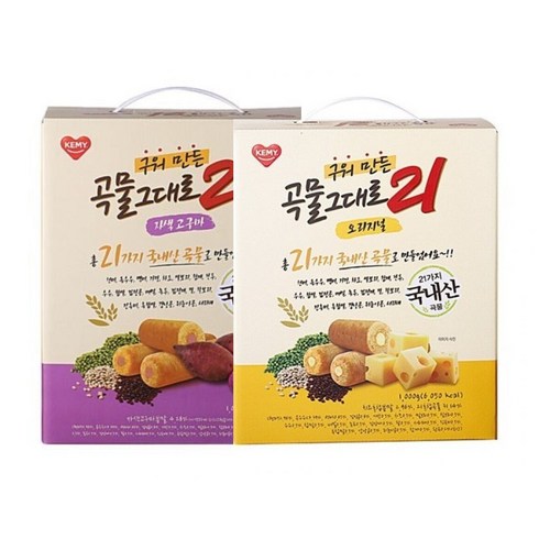 구워만든 곡물그대로 24 오리지널자색고구마 - 개미식품 곡물그대로 21 대용량 1kg+1kg, 오리지널+자색고구마, 1세트