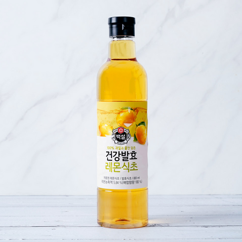 CJ 백설100% 자연발효 레몬식초 800ML 과일식초, 1개