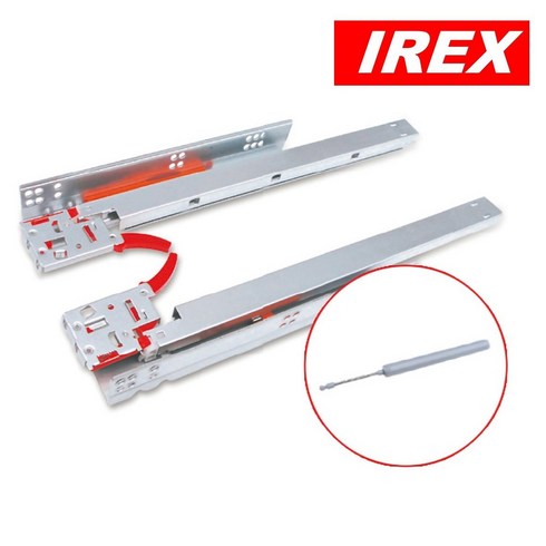 삼성IREX(40kg 튼튼함) 댐핑언더레일 3단 서랍레일 가구레일, 선택01)댐핑언더레일_350mm