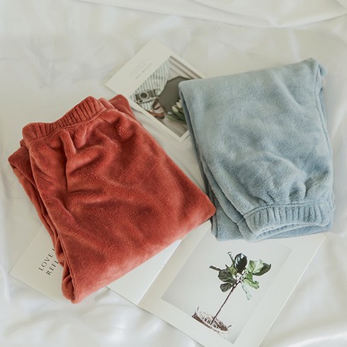 글램공감 여성용 포그니 융털 수면바지 2종 세트