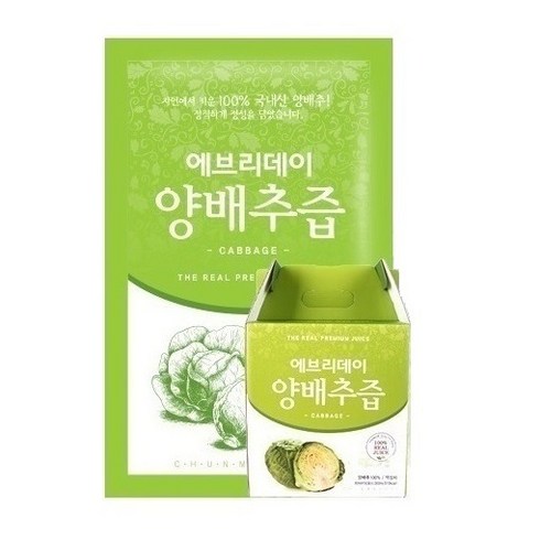 에브리데이 양배추즙 50포 100포 국내산, 80ml